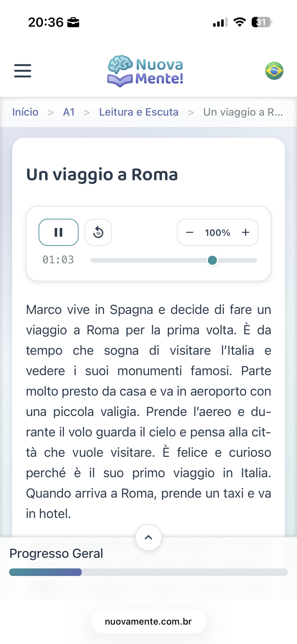Immediate correction screen